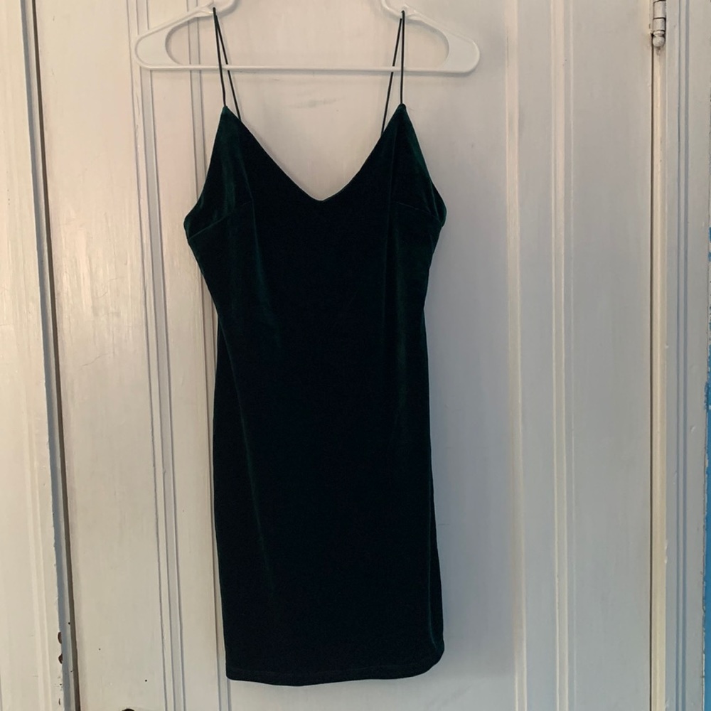Forever 21 Dark Green Velvet Dress